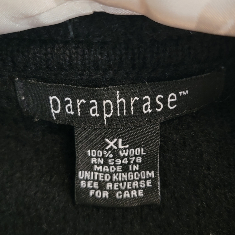 100% Wool Cozy Dark Academia Cabincore Mori Girl Wimsigoth Paraphrase Blazer XL - Picture 6 of 7